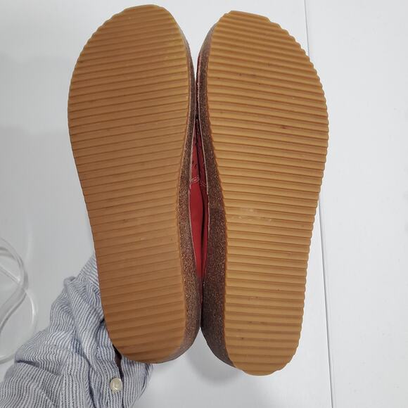 Spring Step L'Artiste Yanni-Ro Shoes Womens Size 40 EU Red Leather Wedge Slip On - Picture 9 of 11